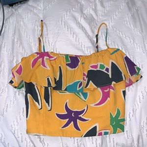 Zara Tropical Print Top